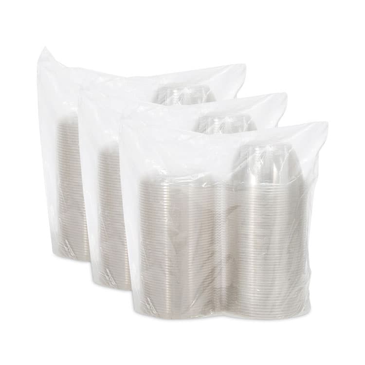 DART SafeSeal Tamper-Resistant, Tamper-Evident Bowls with Dome Lid, 32 oz, 7" Diameter x 3.4" h, Clear, Plastic, 150/Carton (DCCCTR32BD) thumbnail 4