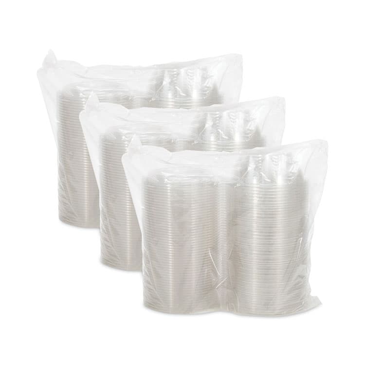 DART SafeSeal Tamper-Resistant, Tamper-Evident Bowls with Dome Lid, 24 oz, 7" Diameter x 3.1" h, Clear, Plastic, 150/Carton (DCCCTR24BD) thumbnail 4