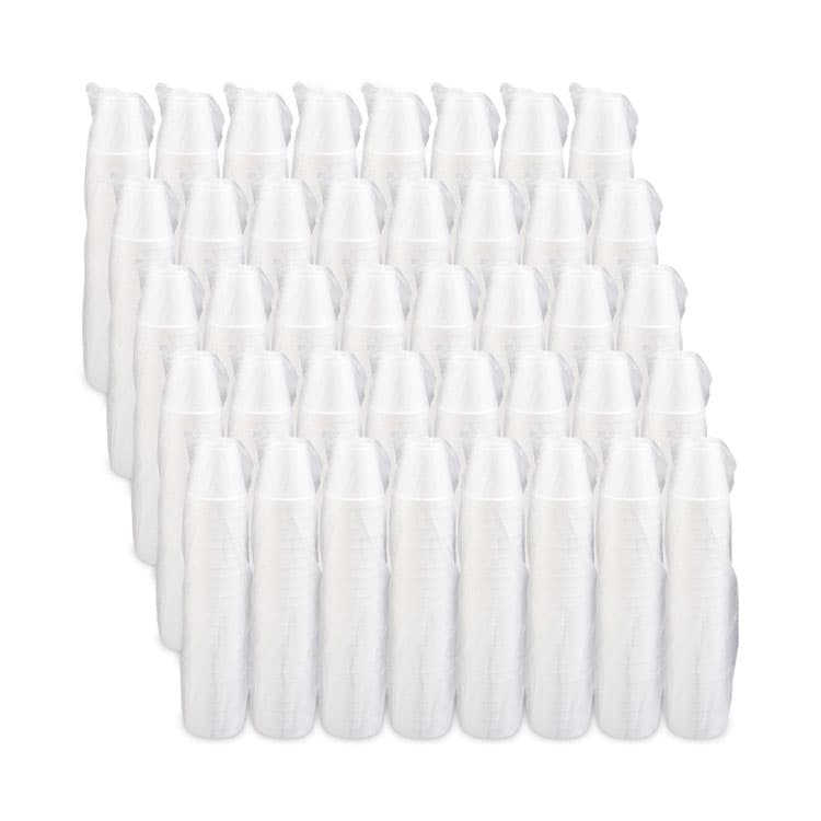 DART Foam Drink Cups, 8 oz, White, 25/Bag, 40 Bags/Carton (DCC8J8) thumbnail 4