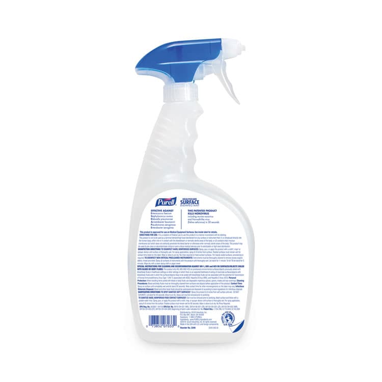 GO-JO INDUSTRIES Healthcare Surface Disinfectant, Fragrance Free, 32 oz Spray Bottle, 6/Carton (GOJ334006CT) thumbnail 3