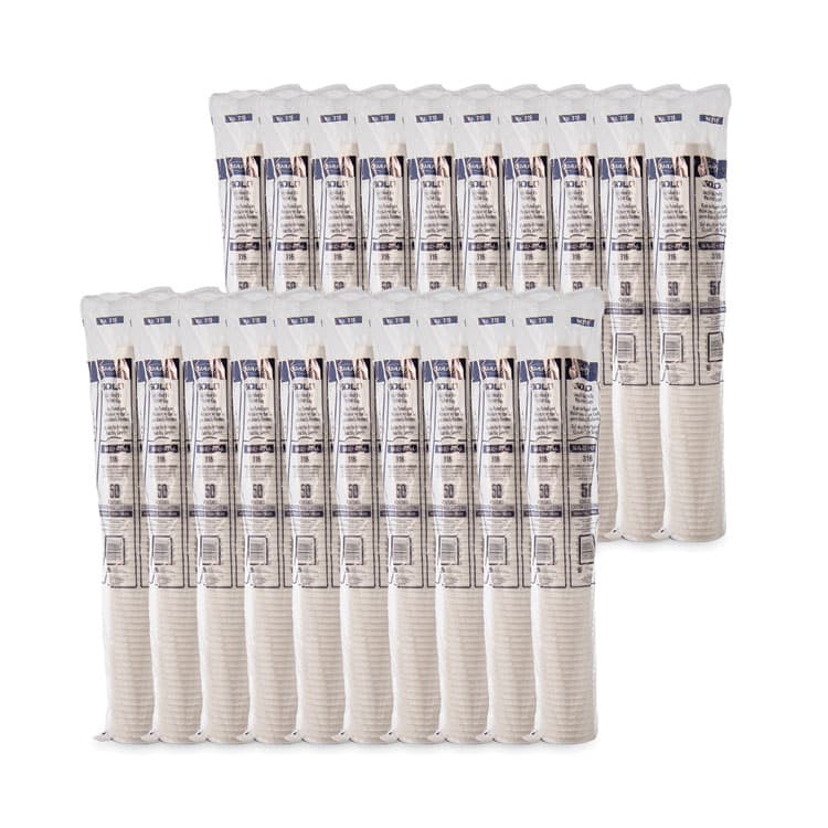 DART Single-Sided Poly Paper Hot Cups, 16 oz, White, 50/Sleeve, 20 Sleeves/Carton (SCC316W) thumbnail 4