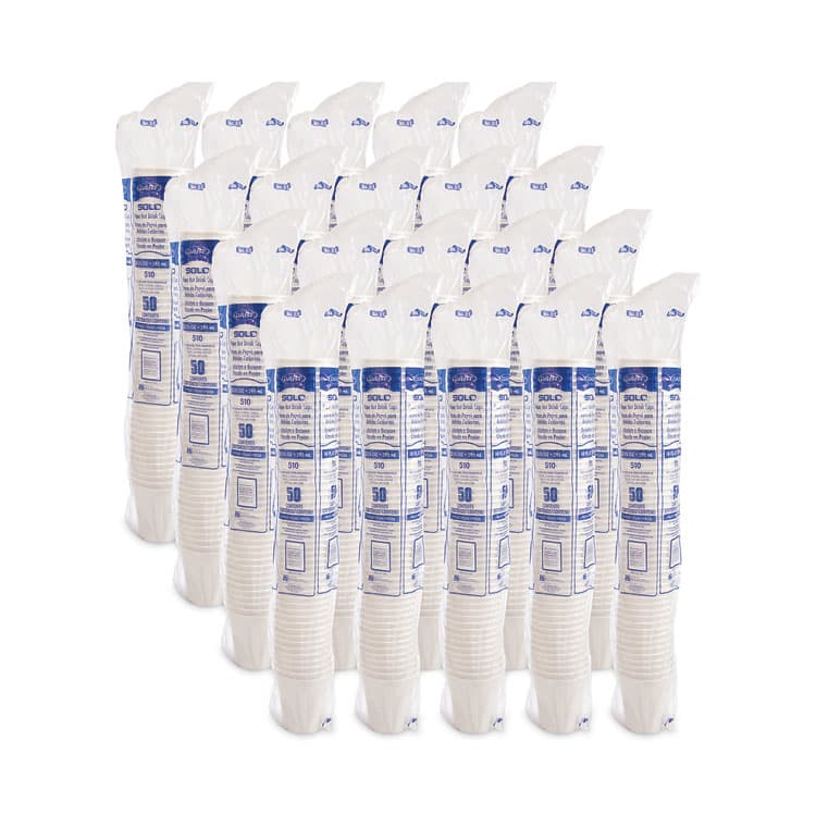DART Single-Sided Poly Paper Hot Cups, 10 oz, White, 1,000/Carton (SCC510W) thumbnail 4