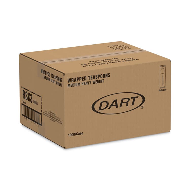 DART Reliance Mediumweight Cutlery, Spoon, Plastic, Black, 1,000/Carton (SCCRSK3) thumbnail 2