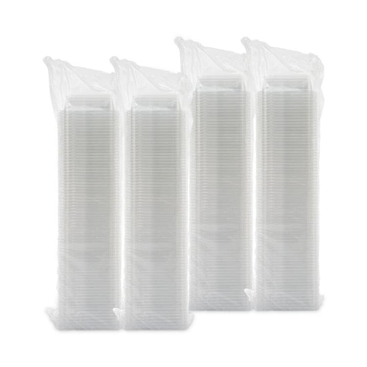 DART TamperGuard Snack Boxes, 2 Compartments, 6.3 x 6.3 x 2.1, Clear, Plastic, 300/Carton (DCCSBTG2) thumbnail 4