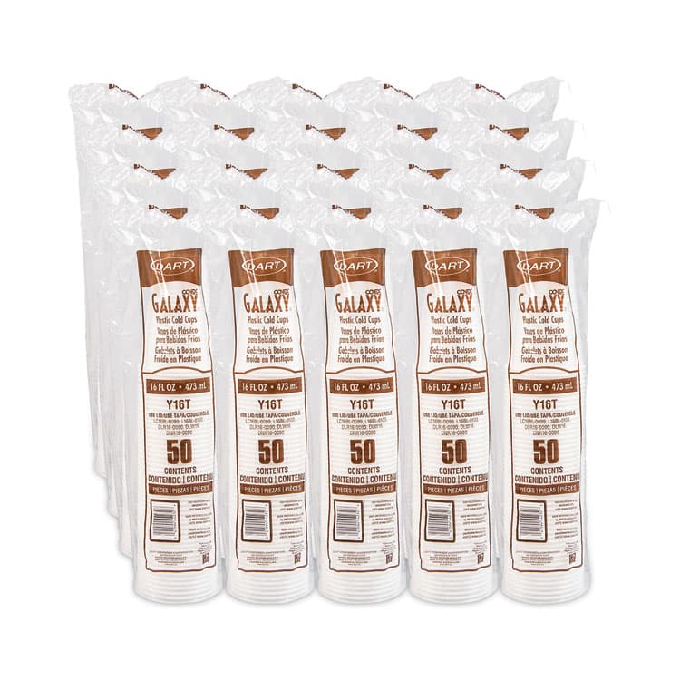 DART High-Impact Polystyrene Cold Cups, 16 oz, Plastic, Translucent, 50/Pack (DCCY16TPK) thumbnail 4