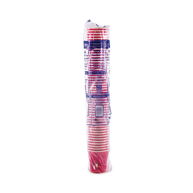 DART Paper Hot Drink Cups in Bistro Design, 3.54" Diameter x 3.61" h, 10 oz, Maroon, 1,000/Carton (SCC510SI) thumbnail 3