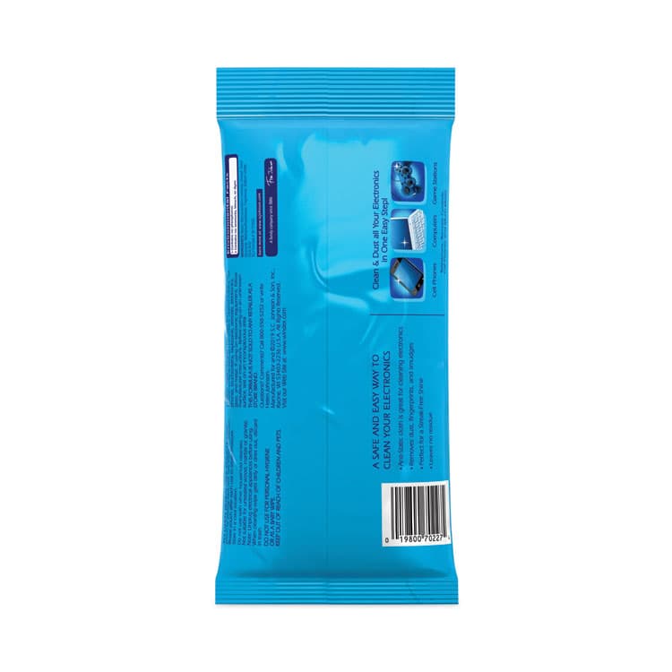 SC JOHNSON Electronics-Cleaner Wipes, 1-Ply, 7 x 10, Neutral Scent, White, 25 Wipes (SJN319248EA) thumbnail 4