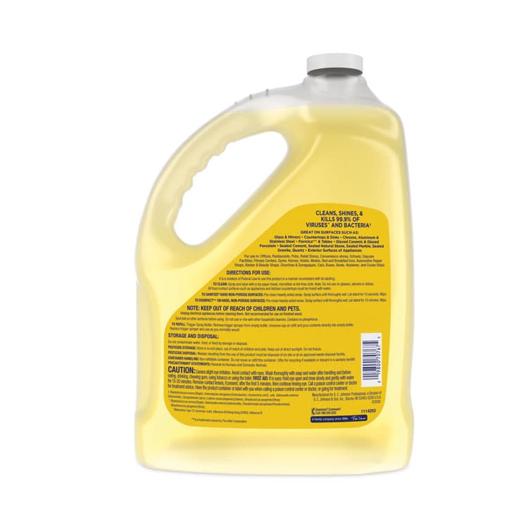 SC JOHNSON Multi-Surface Disinfectant Cleaner, Citrus, 1 gal Bottle (SJN682265EA) thumbnail 4