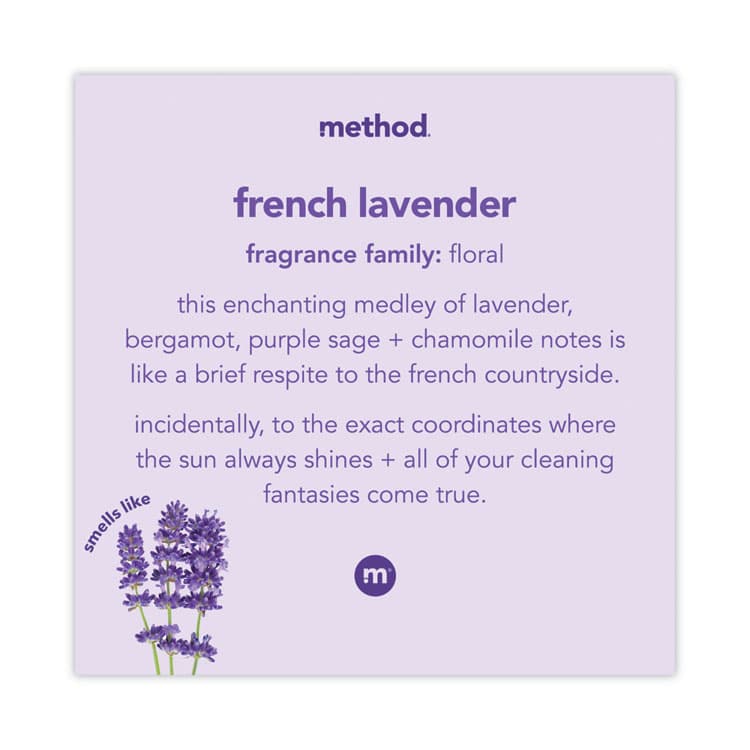 METHOD PRODUCTS . Foaming Hand Wash, French Lavender Scent, 10 oz, 6/Carton (MTH383154CT) thumbnail 2