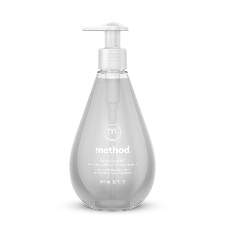 METHOD PRODUCTS . Gel Hand Wash, Sweet Water Scent, 12 oz, 6/Carton (MTH00034CT)