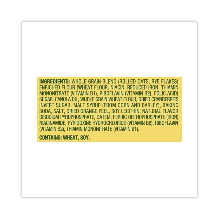 MONDELEZ INTERNATIONAL Cranberry Orange Crunchy Breakfast Biscuits, 1.76 oz Packet of 6, 5 Packs/Box, 6 Boxes/Carton (GRR30700145) thumbnail 3