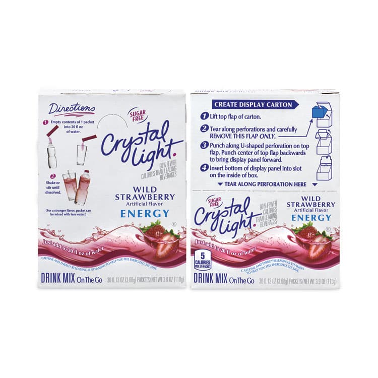 KRAFT FOODS, On-The-Go Sugar-Free Drink Mix, Wild Strawberry Energy, 0.13 oz Single-Serving, 30/Pack, 2 Packs/Carton (GRR30700158) thumbnail 4