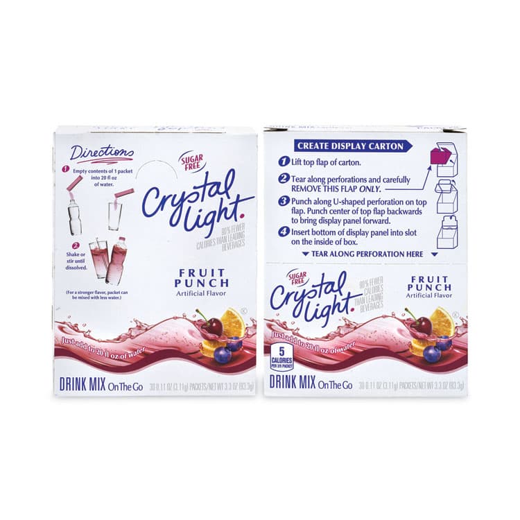 KRAFT FOODS, On-The-Go Sugar-Free Drink Mix, Fruit Punch, 0.11 oz Single-Serving Tubes, 30/Box, 2 Boxes/Carton (GRR30700156) thumbnail 4