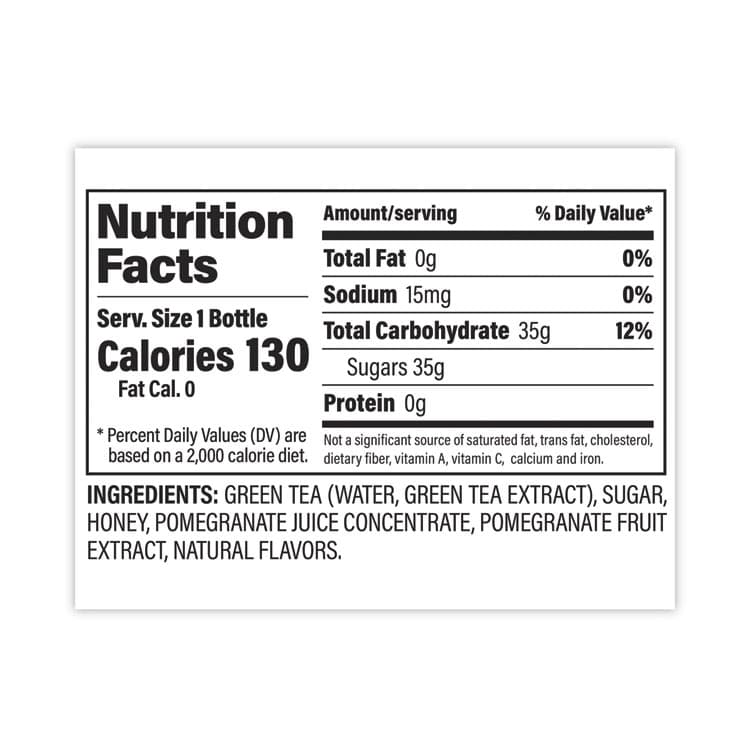 THE WONDERFUL COMPANY, LLC Antioxidant Super Tea, Pomegranate Honey Green Tea, 12 oz Bottles, 6/Carton (GRR30700049) thumbnail 3