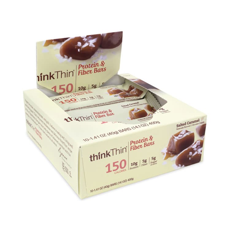 THINK! High Protein Bars, Salted Caramel, 1.41 oz Bar, 10 Bars/Carton (GRR30700112) thumbnail 2