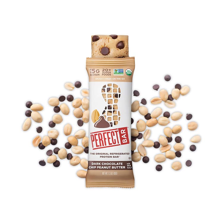 PERFECT SNACKS Refrigerated Protein Bar, Dark Chocolate Peanut Butter with Sea Salt, 2.3 oz Bar, 16/Carton (GRR30700247) thumbnail 2