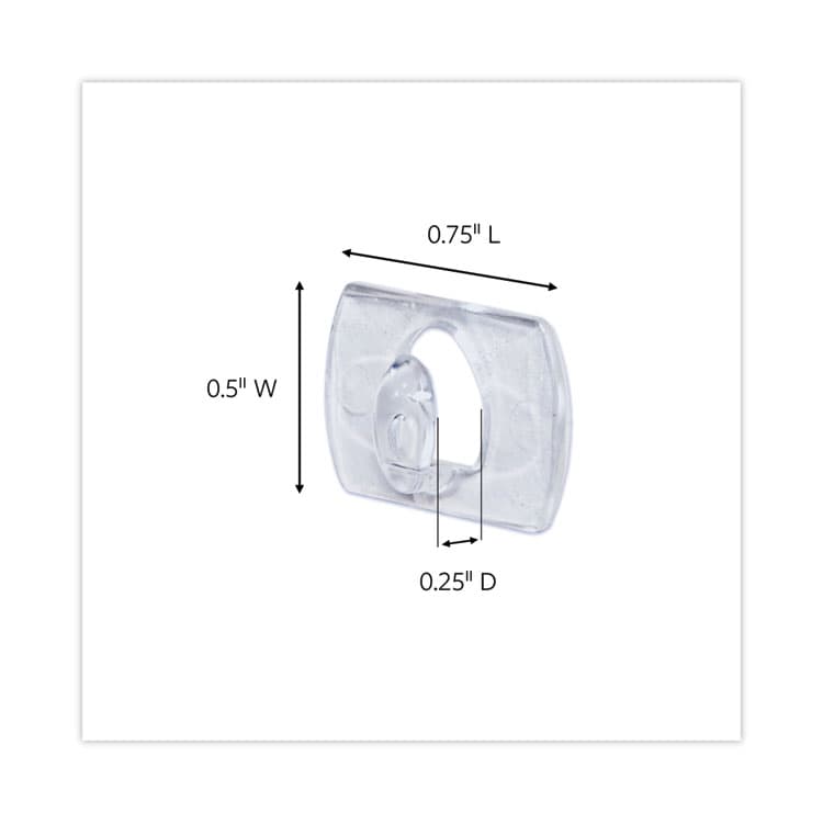 3M/COMMERCIAL TAPE DIV. Clear Decorating Clips, Plastic, Supports 0.15 lb, 40/Pack (MMM17026CLR40ES) thumbnail 2