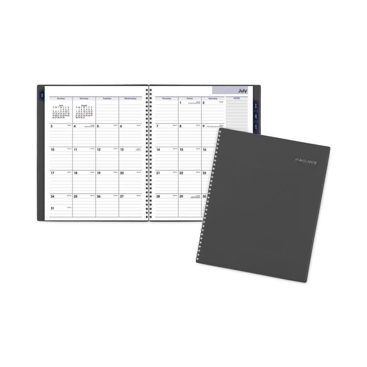 AT-A-GLANCE DayMinder Academic Monthly Desktop Planner, Twin-Wire Binding, 11 x 8.5, Charcoal Cover, 12-Month (July to June): 2025-2026 (AAGAYC47045)