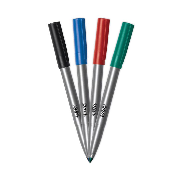 BIC CORP. ReVolution Permanent Markers, Fine Bullet Tip, Assorted Colors, Dozen (BICPMER12AST) thumbnail 2