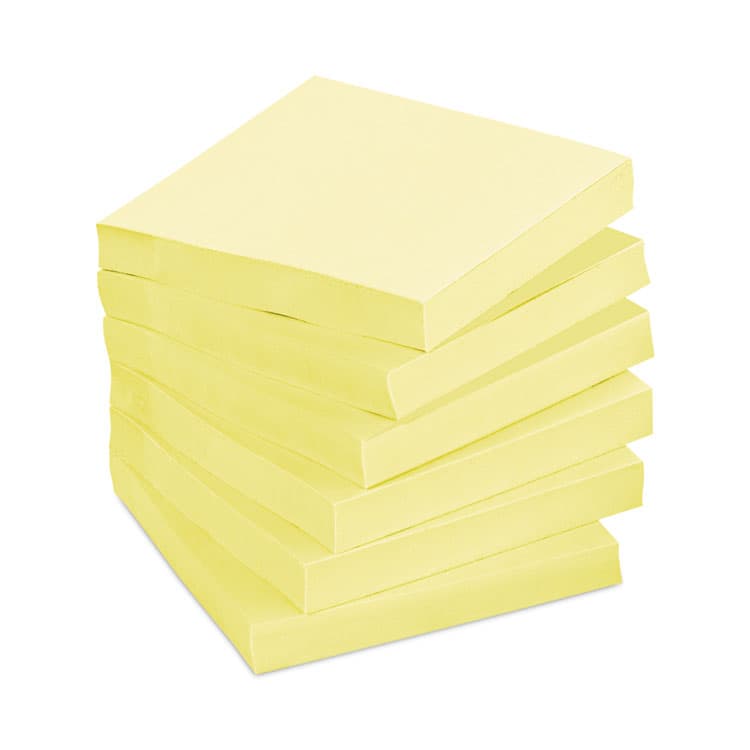 3M/COMMERCIAL TAPE DIV. Original Pads in Canary Yellow, 3" x 3", 100 Sheets/Pad, 12 Pads/Pack (MMM654YW) thumbnail 2