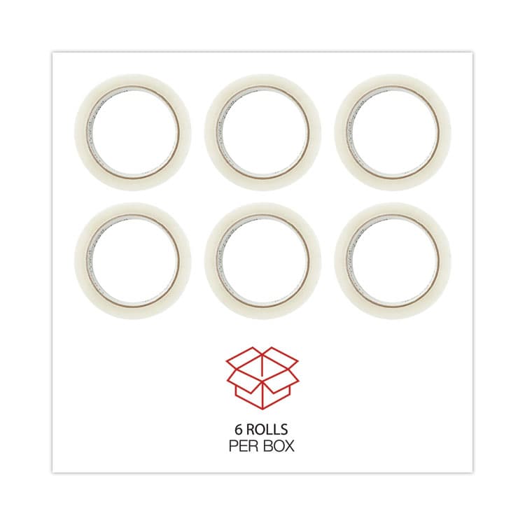 UNIVERSAL OFFICE PRODUCTS General-Purpose Box Sealing Tape, 3" Core, 1.88" x 60 yds, Clear, 6/Pack (UNV63000) thumbnail 4