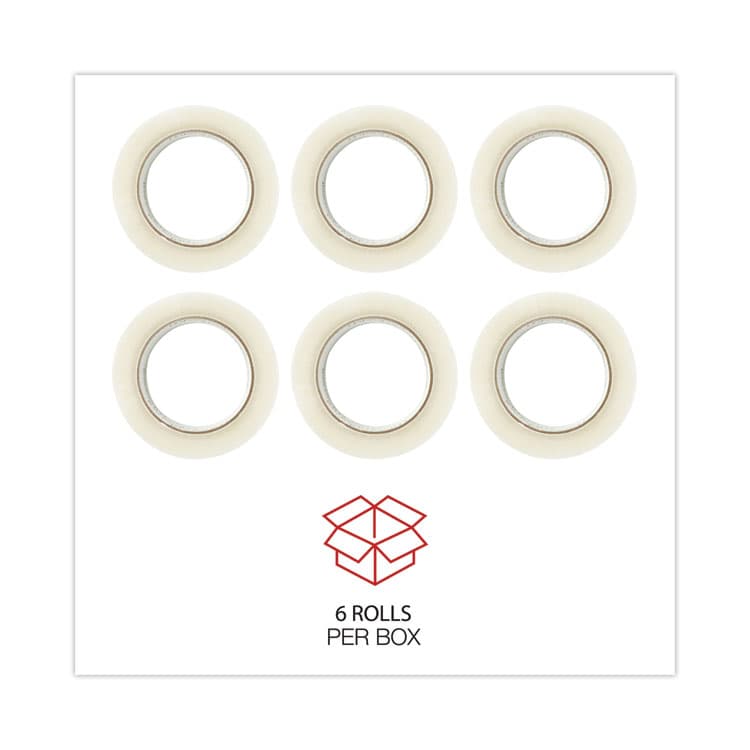 UNIVERSAL OFFICE PRODUCTS General-Purpose Box Sealing Tape, 3" Core, 1.88" x 110 yds, Clear, 6/Pack (UNV63500) thumbnail 4