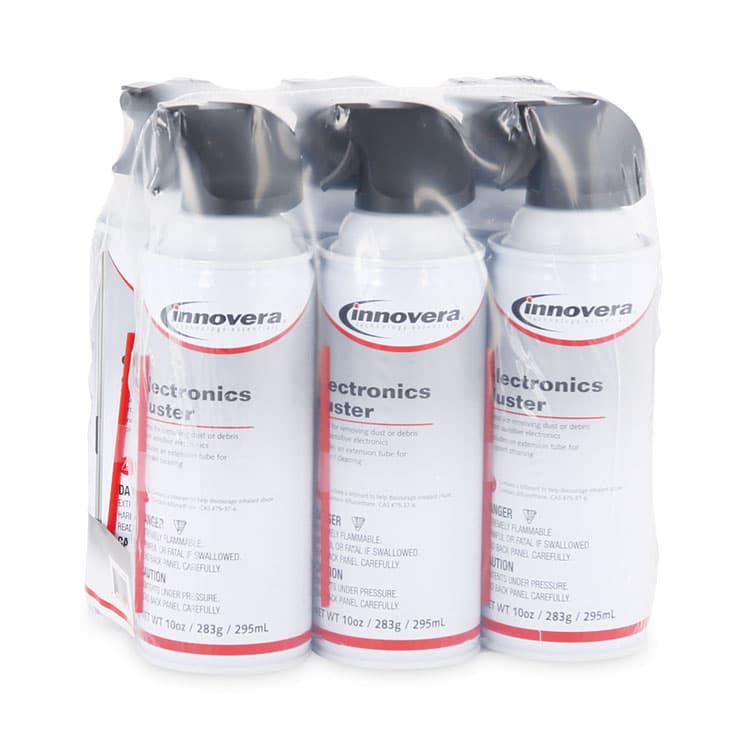 INNOVERA Compressed Air Duster Cleaner, 10 oz Can, 6/Pack (IVR10016)