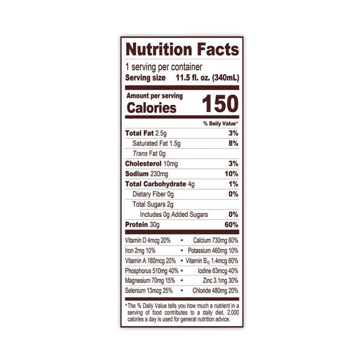 COCA-COLA High Protein Chocolate Nutrition Shake, 11.5 oz Bottle, 12/Carton (GRR22001002) thumbnail 2
