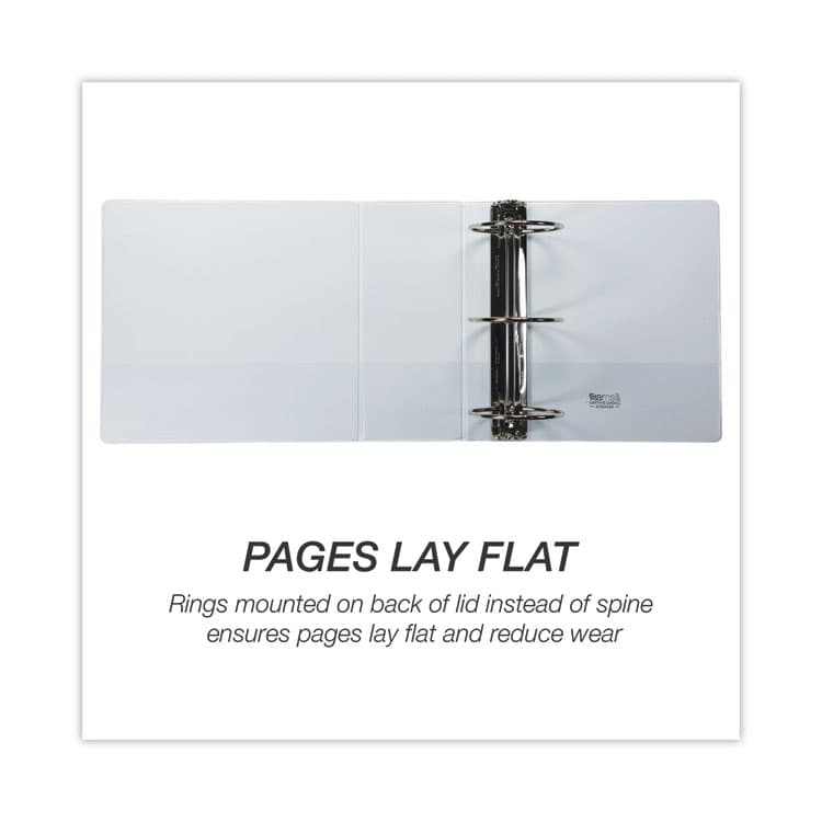 SAMSILL CORPORATION Earth's Choice Plant-Based Round Ring View Binder, 3 Rings, 5" Capacity, 11 x 8.5, White (SAM18907) thumbnail 3