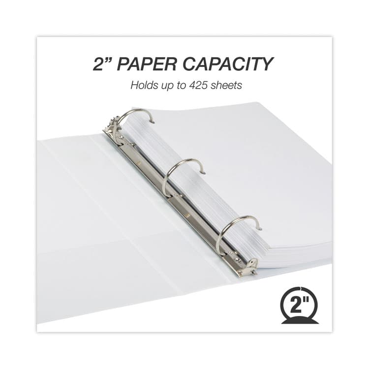 SAMSILL CORPORATION Earth's Choice Plant-Based Round Ring View Binder, 3 Rings, 2" Capacity, 11 x 8.5, White (SAM18967) thumbnail 2