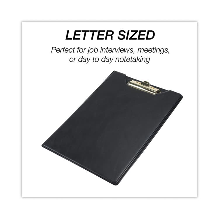 SAMSILL CORPORATION Value Padfolio, Heavyweight Sealed Vinyl, Brass Clip, Inside Front Pocket, Black (SAM71410) thumbnail 3