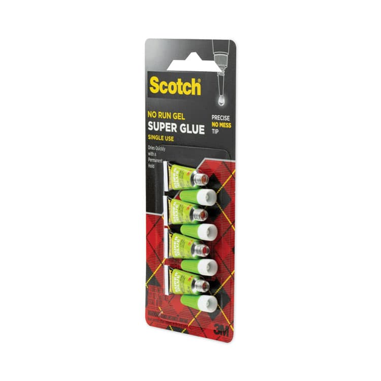 3M/COMMERCIAL TAPE DIV. Single Use Super Glue No-Run Gel, 0.02 oz, Dries Clear, 4/Pack (MMMAD119) thumbnail 4