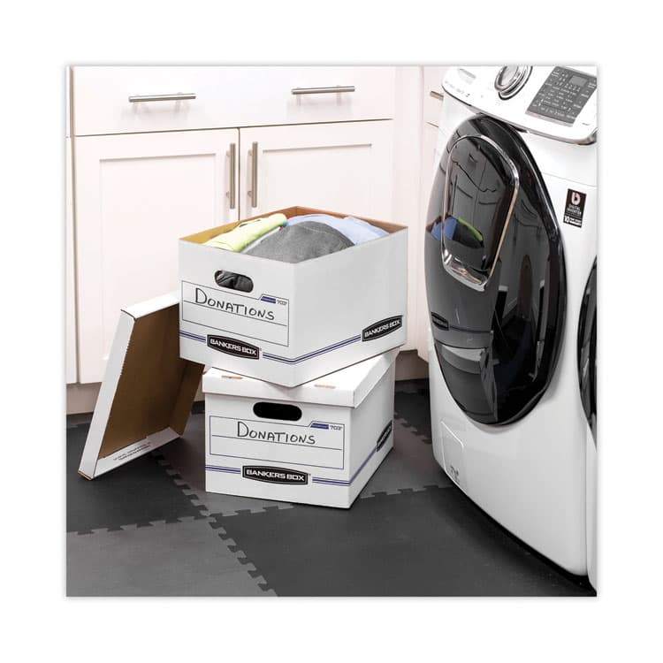 FELLOWES MFG. CO. STOR/FILE Storage Box, Letter/Legal Files, 12.5" x 16.25" x 10.5", White, 6/Pack (FEL5703604) thumbnail 4