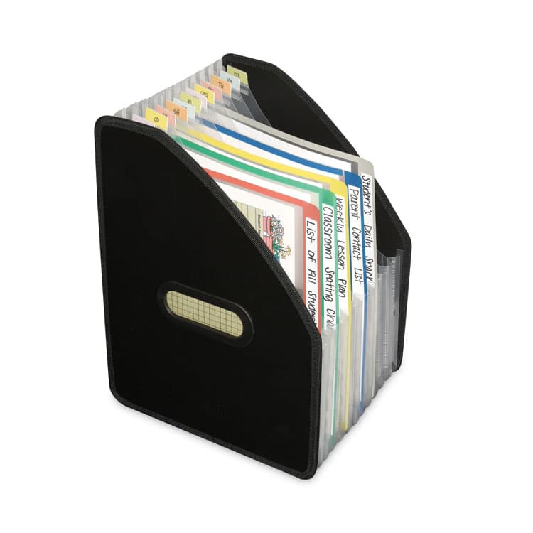 C-LINE PRODUCTS, Vertical Expanding File, 10" Expansion, 13 Sections, 1/12-Cut Tabs, Letter Size, Black (CLI58810) thumbnail 3