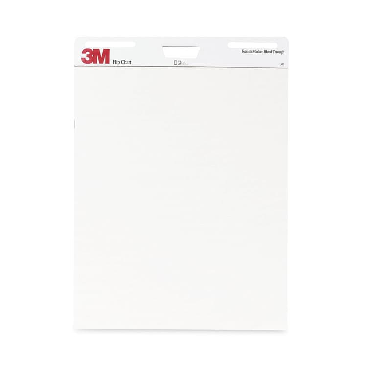3M/COMMERCIAL TAPE DIV. Professional Flip Chart, Unruled, (40) White 25 x 30 Sheets, 2/Carton (MMM570) thumbnail 2