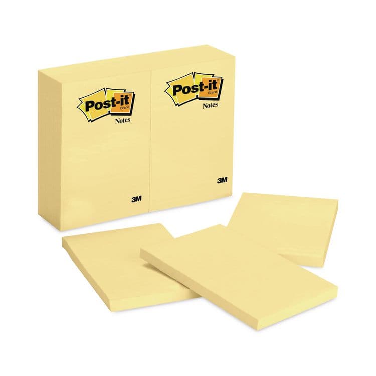 3M/COMMERCIAL TAPE DIV. Original Pads in Canary Yellow, 4" x 6", 100 Sheets/Pad, 12 Pads/Pack (MMM659YW)