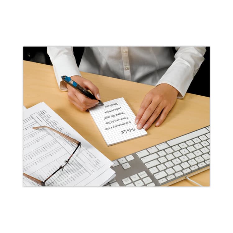 3M/COMMERCIAL TAPE DIV. Grid Notes, Quad Ruled, 4" x 6", White, 50 Sheets/Pad, 6 Pads/Pack (MMM660SSGRID) thumbnail 3