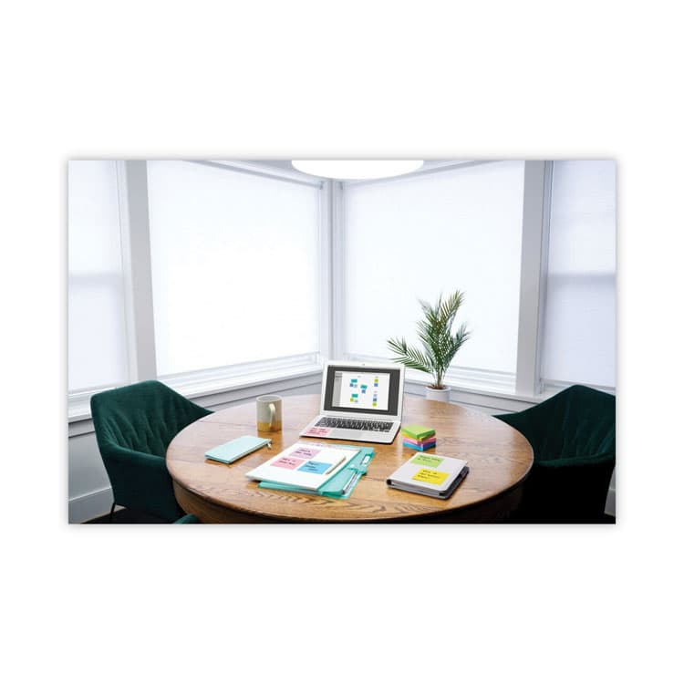 3M/COMMERCIAL TAPE DIV. Original Pads in Floral Fantasy Collection Colors, Note Ruled, 4" x 6", 100 Sheets/Pad, 3 Pads/Pack (MMM6603AU) thumbnail 2