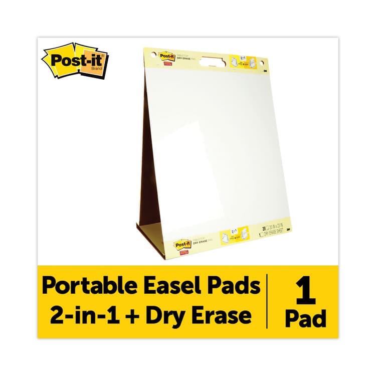 3M/COMMERCIAL TAPE DIV. Pad Plus Self-Stick Tabletop Easel Pad with Dry Erase Board, Unruled, (20) White 20 x 23 Sheets (MMM563DE) thumbnail 2