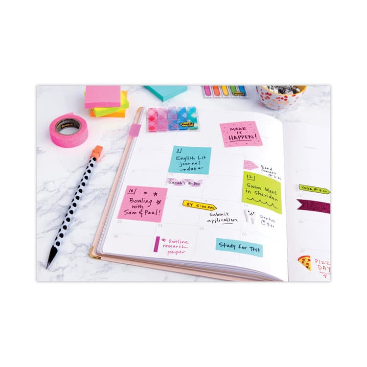 3M/COMMERCIAL TAPE DIV. Mini Cubes, 1.88" x 1.88", Green Wave and Orange Wave Collections, 400 Sheets/Cube, 3 Cubes/Pack (MMM20513PK) thumbnail 2