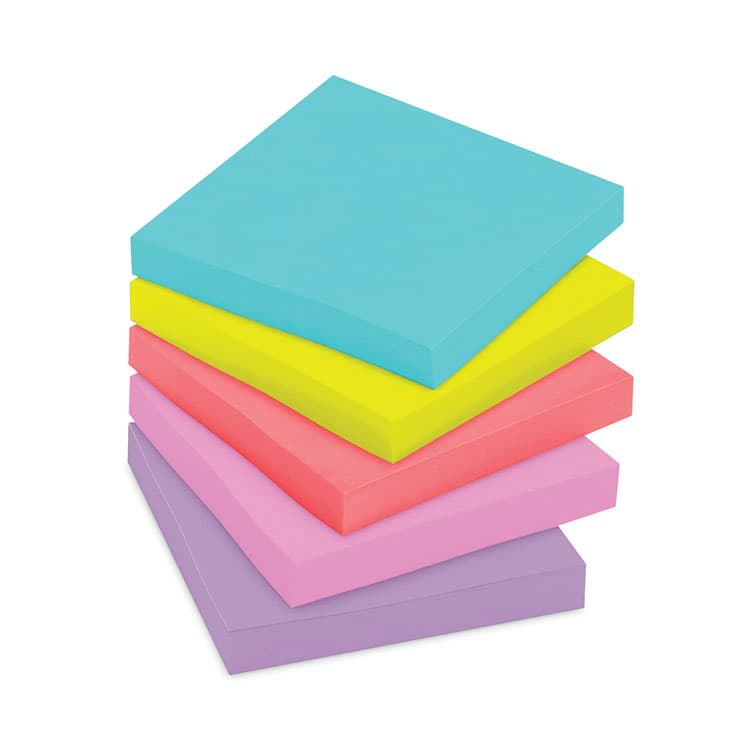 3M/COMMERCIAL TAPE DIV. Pads in Supernova Neon Collection Colors, Cabinet Pack, 3" x 3", 70 Sheets/Pad, 24 Pads/Pack (MMM65424SSMIACP) thumbnail 2