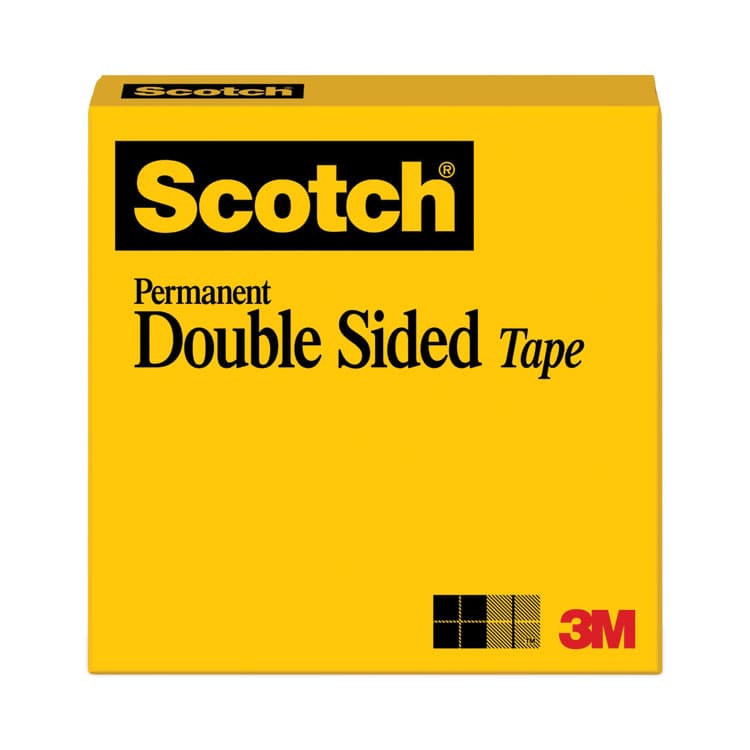 3M/COMMERCIAL TAPE DIV. Double-Sided Tape, 3" Core, 0.5" x 36 yds, Clear (MMM665121296)