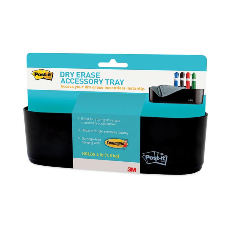 3M/COMMERCIAL TAPE DIV. Dry Erase Accessory Tray, 8.5" x 3" x 5.25", Black (MMMDEFTRAY) thumbnail 2