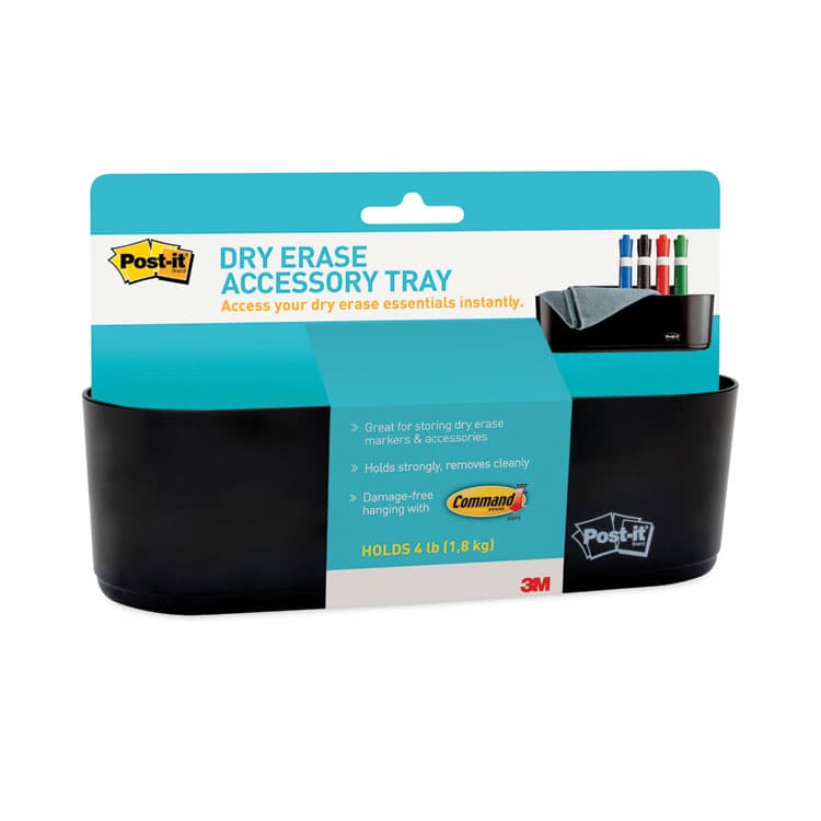 3M/COMMERCIAL TAPE DIV. Dry Erase Accessory Tray, 8.5" x 3" x 5.25", Black (MMMDEFTRAY) thumbnail 3