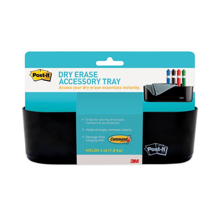 3M/COMMERCIAL TAPE DIV. Dry Erase Accessory Tray, 8.5" x 3" x 5.25", Black (MMMDEFTRAY)