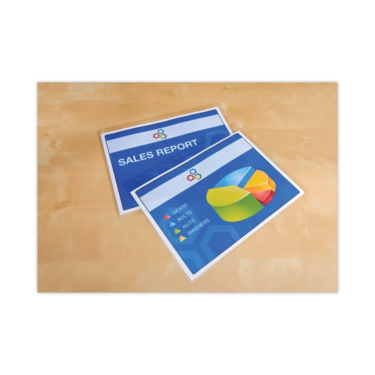 3M/COMMERCIAL TAPE DIV. Self-Sealing Laminating Pouches, 12.5 mil, 2.81" x 4.5", Gloss Clear, 5/Pack (MMMLS8535G) thumbnail 4