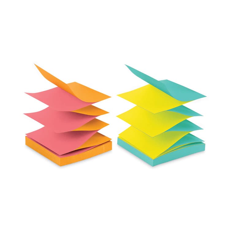 3M/COMMERCIAL TAPE DIV. Original Pop-up Refill, Poptimistic Collection Alternating-Color Value Pack, 3" x 3", 100 Sheets/Pad, 12 Pads/Pack (MMMR330NALT) thumbnail 2