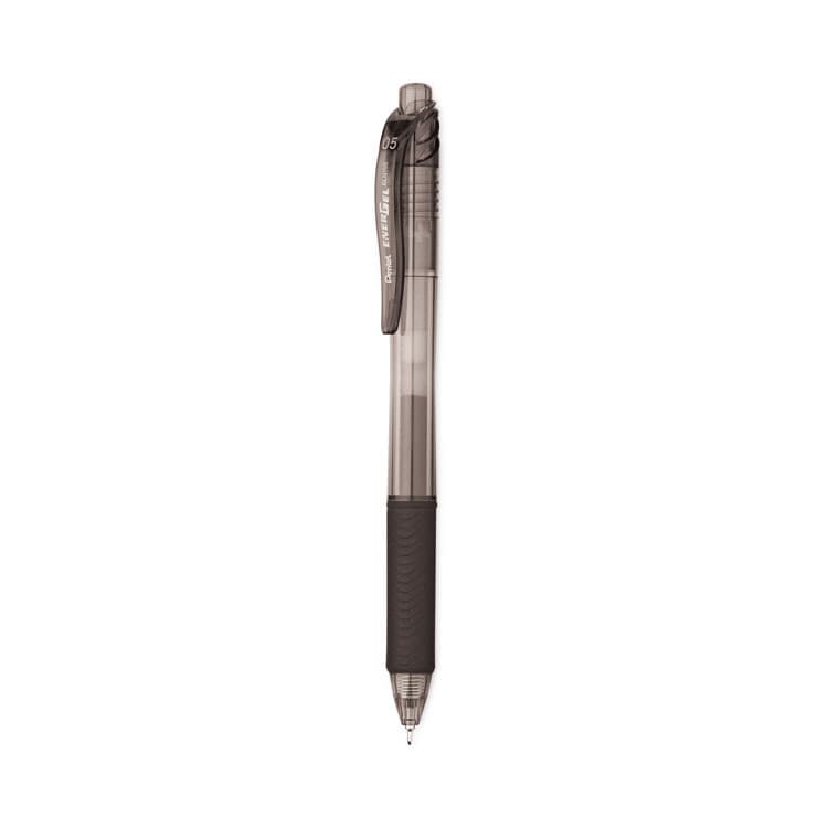 PENTEL OF AMERICA EnerGel-X Gel Pen, Retractable, Fine 0.5 mm, Black Ink, Clear/Black Barrel, 24/Pack (PENBLN105ASW2) thumbnail 4