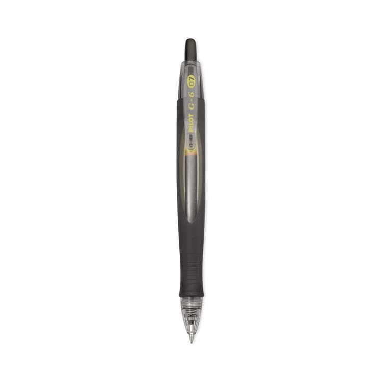 PILOT CORP. OF AMERICA G6 Gel Pen, Retractable, Fine 0.7 mm, Black Ink, Black Barrel (PIL31401)