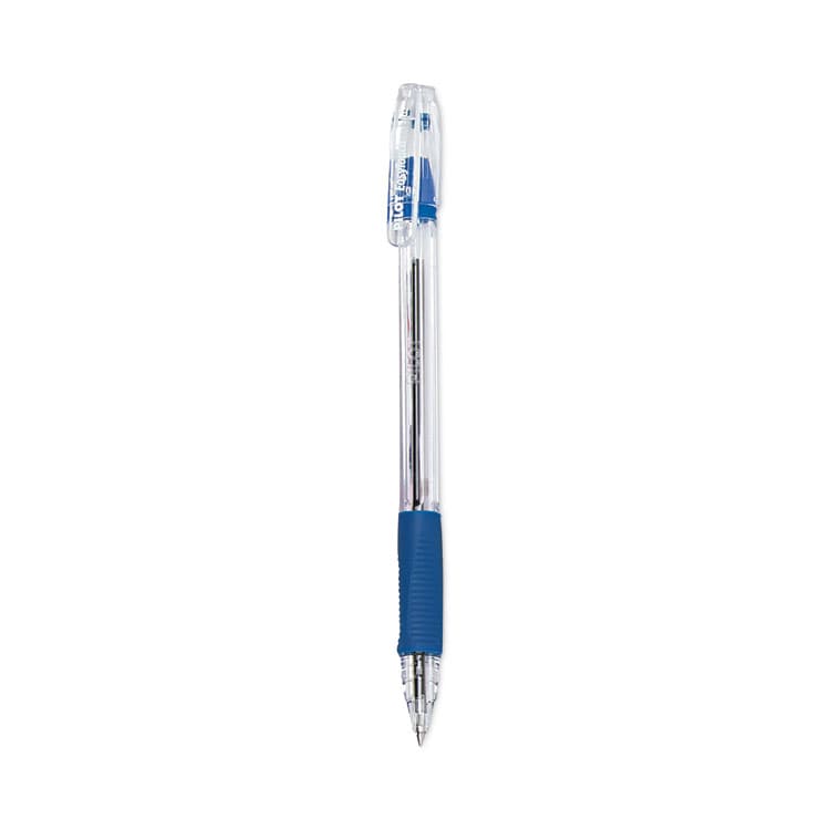 PILOT CORP. OF AMERICA EasyTouch Ballpoint Pen, Stick, Fine 0.7 mm, Blue Ink, Clear/Blue Barrel, Dozen (PIL32002)